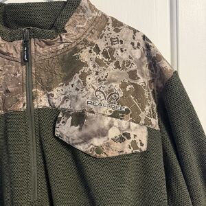 Realtree Men's Jacquard Fleece Hunting Pullover Size 2XL